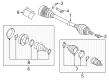 Diagram for Volkswagen Golf R CV Joint Boot - 1K0-498-201-H
