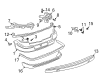 Diagram for Volkswagen Bumper - 1J5-807-417-B-GRU
