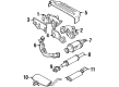 Diagram for 1995 Volkswagen Jetta Muffler - 1H0-253-409-D
