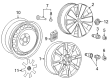Diagram for 2014 Volkswagen Beetle Wheel Bearing Dust Cap - 5C0-601-149-C-QZQ