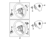 Diagram for Volkswagen Steering Wheel - 561-419-091-J-E74