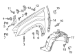 Diagram for Volkswagen Atlas Fender Splash Shield - 3CN-805-911-D