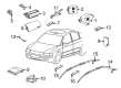 Diagram for Volkswagen Beetle Air Bag Control Module - 1J0-909-608-AQ