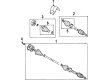 Diagram for Volkswagen Jetta Axle Shaft - JZW-407-450-TX
