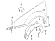 Diagram for Volkswagen Golf Fender - 1JE-821-022-A