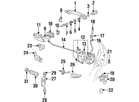 Volkswagen 1HM-837-061 Lock Cylinder Volkswagen 1HM-837-061 Lock Cylinder