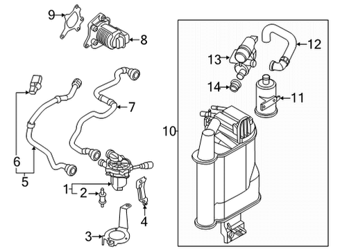 Volkswagen 5QF-201-549-A Pressure Relief Valve 5QF-201-549-A Volkswagen Pressure Relief Valve