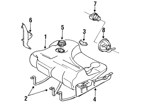 Volkswagen 191-201-075-H Fuel Tank Volkswagen 191-201-075-H Fuel Tank