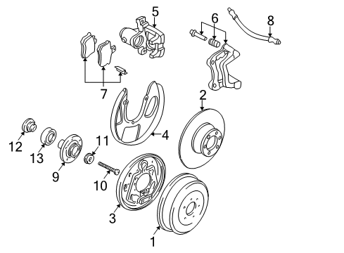 Volkswagen 721-611-047 Wheel Cylinder Volkswagen 721-611-047 Wheel Cylinder