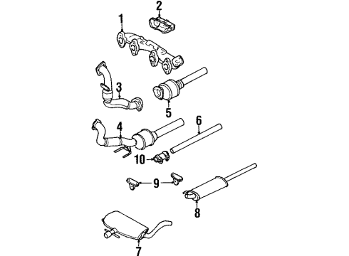 Volkswagen 1H0-253-087-H Front Pipe Volkswagen 1H0-253-087-H Front Pipe