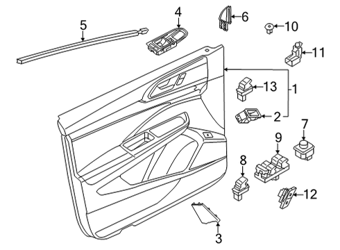 Volkswagen 2GJ-867-012-AA-KHN Door Trim Volkswagen 2GJ-867-012-AA-KHN Door Trim