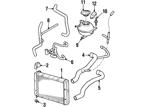 Volkswagen 357-121-267-D Radiator Mount Bracket Volkswagen 357-121-267-D Radiator Mount Bracket