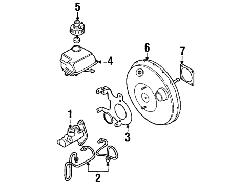 Volkswagen 1H1-614-191 Brake Line Mount Bracket Volkswagen 1H1-614-191 Brake Line Mount Bracket
