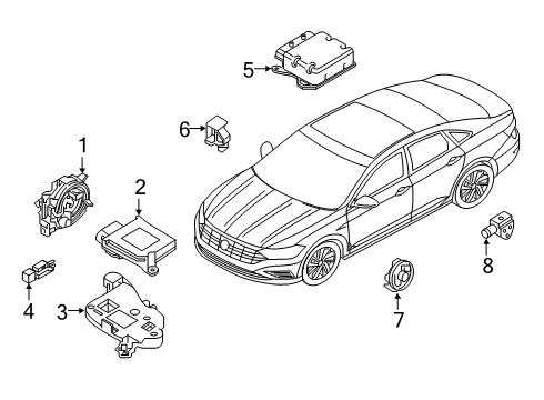 Volkswagen 5Q0-959-651-D Sensor Volkswagen 5Q0-959-651-D Sensor