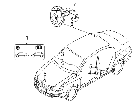 Volkswagen 3C0-010-627-P Air Bag Label
