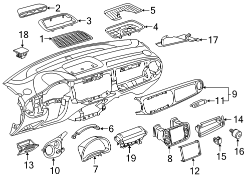 5C1-898-009-ZQ7 Volkswagen Trim Assembly