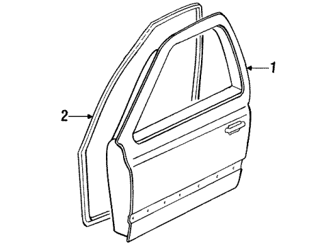 1HM-831-052-AA Volkswagen Door Shell