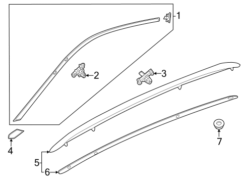 Volkswagen 11K-860-033-3Q7 Roof Rail Volkswagen 11K-860-033-3Q7 Roof Rail
