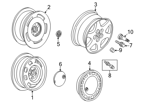 7D0-601-025-B-091 Volkswagen Wheel