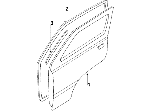 Volkswagen 251-837-911-B Weatherstrip Volkswagen 251-837-911-B Weatherstrip