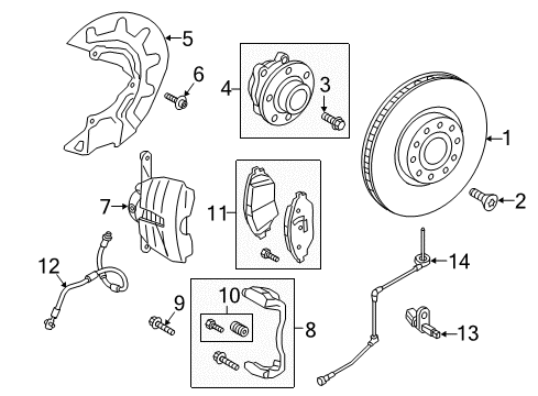 Volkswagen 3QF-698-471 Caliper Seal Kit Volkswagen 3QF-698-471 Caliper Seal Kit