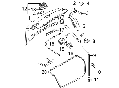 Volkswagen 4F5-827-505-A Lock Volkswagen 4F5-827-505-A Lock