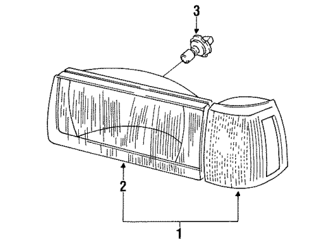 Volkswagen 307-941-019-A Headlamps Volkswagen 307-941-019-A Headlamps