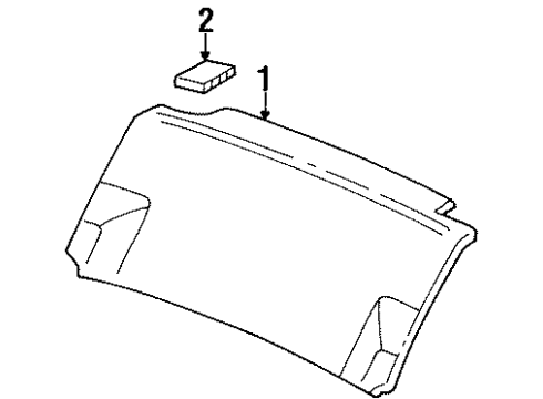 Volkswagen 3A5-867-605-A-4VY Trunk Lid Trim 3A5-867-605-A-4VY Volkswagen Trunk Lid Trim