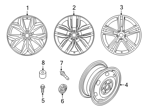 Volkswagen 3QF-601-025-AC-FZZ Wheel Volkswagen 3QF-601-025-AC-FZZ Wheel