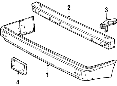 Volkswagen 155-807-114-B Bumper Bracket 155-807-114-B Volkswagen Bumper Bracket