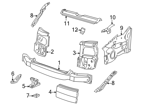 701-805-163 Volkswagen Front Panel Clip