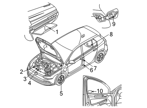 Volkswagen 5QF-010-008-B Type Plate 5QF-010-008-B Volkswagen Type Plate