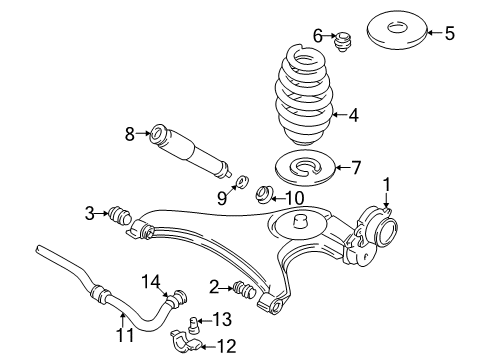 Volkswagen N-904-981-04 Lower Control Arm Bolt Volkswagen N-904-981-04 Lower Control Arm Bolt