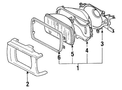 Volkswagen 307-941-016-A Headlamp Assembly Volkswagen 307-941-016-A Headlamp Assembly