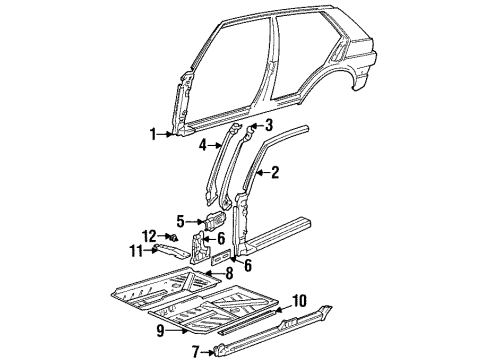 Volkswagen 176-809-839-C Hinge Pillar Volkswagen 176-809-839-C Hinge Pillar