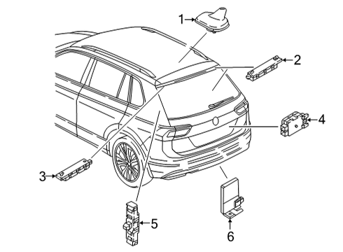 Volkswagen 5WA-035-507-M-041 Roof Aerial Volkswagen 5WA-035-507-M-041 Roof Aerial