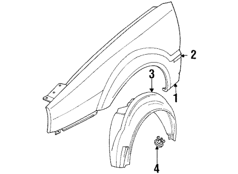 Volkswagen 535-853-503-A-2BC Side Molding Volkswagen 535-853-503-A-2BC Side Molding
