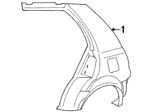 Volkswagen 1H4-809-843 Quarter Panel 1H4-809-843 Volkswagen Quarter Panel