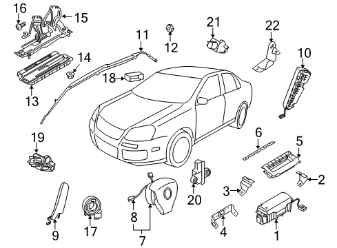 Volkswagen 5C0-959-655-E-097 SDM Module Volkswagen 5C0-959-655-E-097 SDM Module