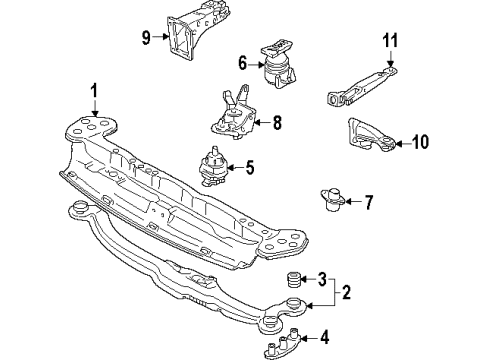 Volkswagen 535-199-171-G Front Crossmember Volkswagen 535-199-171-G Front Crossmember