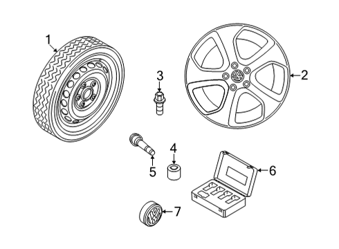 Volkswagen 5H0-601-025-AT-FZZ Wheel Volkswagen 5H0-601-025-AT-FZZ Wheel