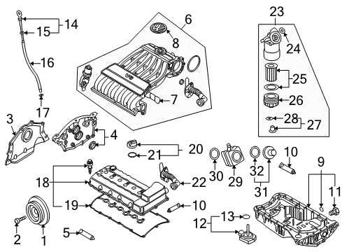 Volkswagen 07Z-129-712-K Intake Manifold Volkswagen 07Z-129-712-K Intake Manifold