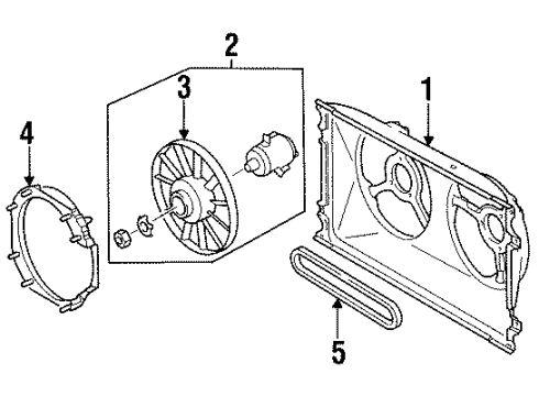 Volkswagen 357-121-207-E Fan Shroud Volkswagen 357-121-207-E Fan Shroud