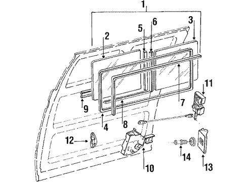 Volkswagen 253-845-302 Glass Volkswagen 253-845-302 Glass