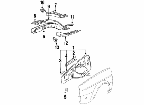 Volkswagen 191-803-119-A Battery Tray Volkswagen 191-803-119-A Battery Tray