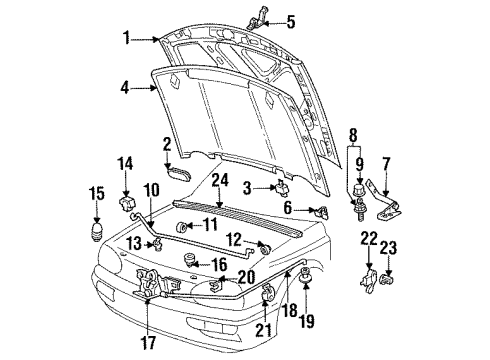 1HM-823-031-F Volkswagen Hood