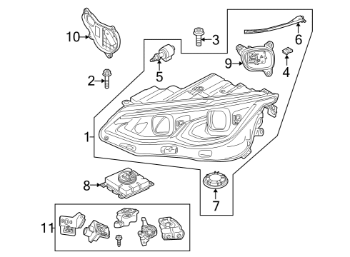 2024 Volkswagen Golf R Headlamps Diagram
