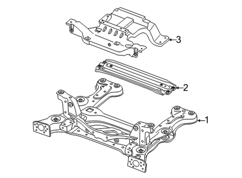 2022 Volkswagen ID.4 Suspension Mounting - Front Diagram