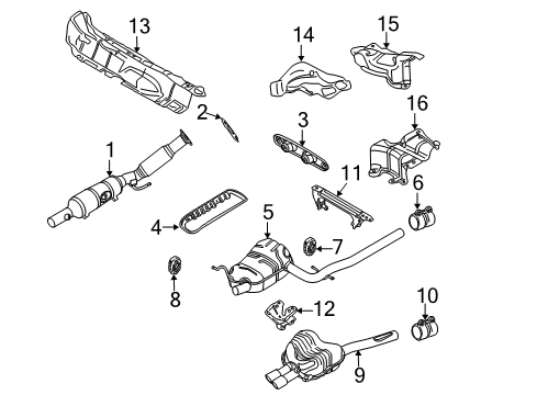 2008 Volkswagen Jetta Exhaust Components Diagram
