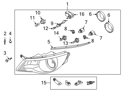 2010 Volkswagen Tiguan Bulbs Diagram